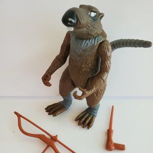 Vintage 1988 Splinter TMNT Teenage Mutant Ninja Turtles with Bow and Cane Sword